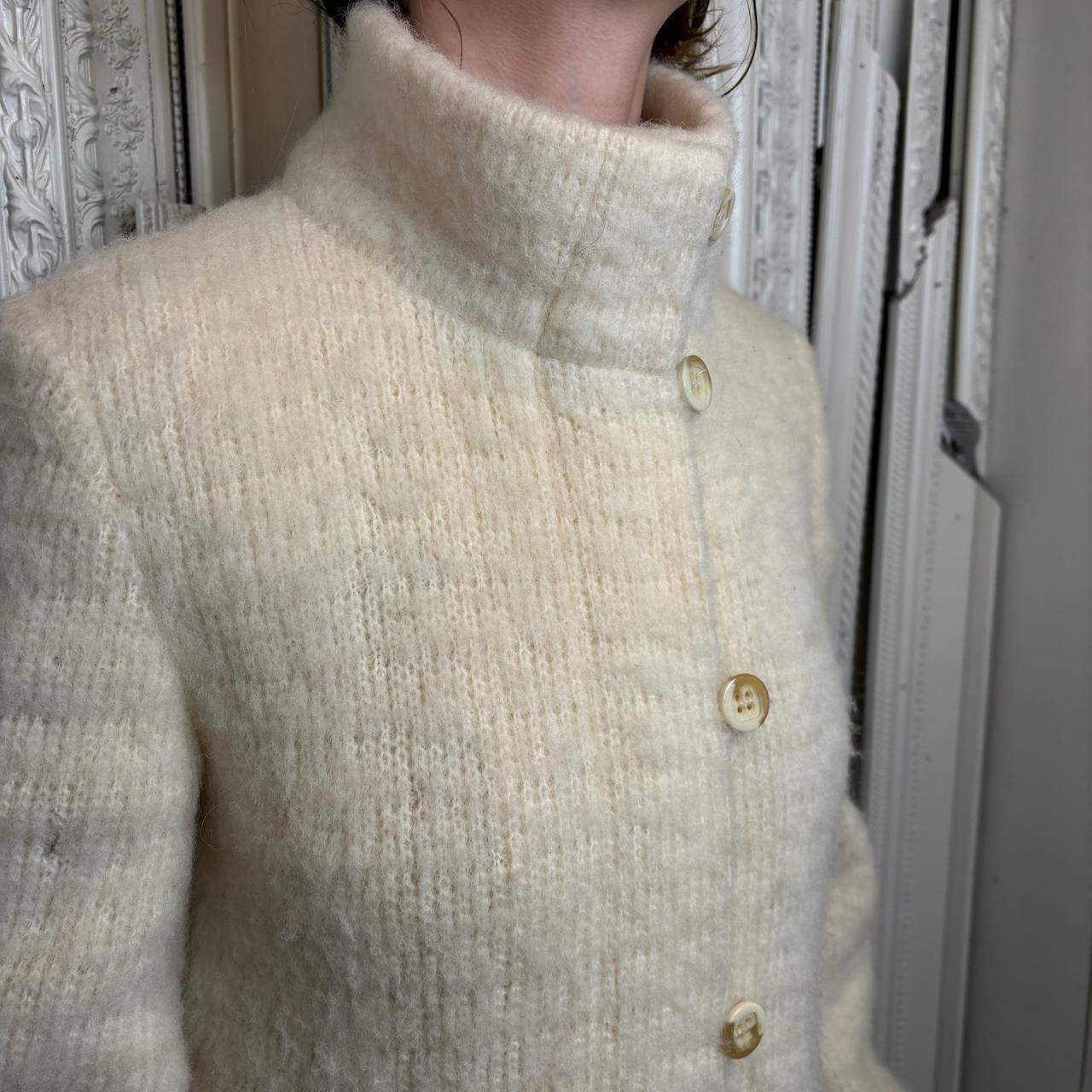 Hilda Ltd 60s 100% wool button down mock neck coat