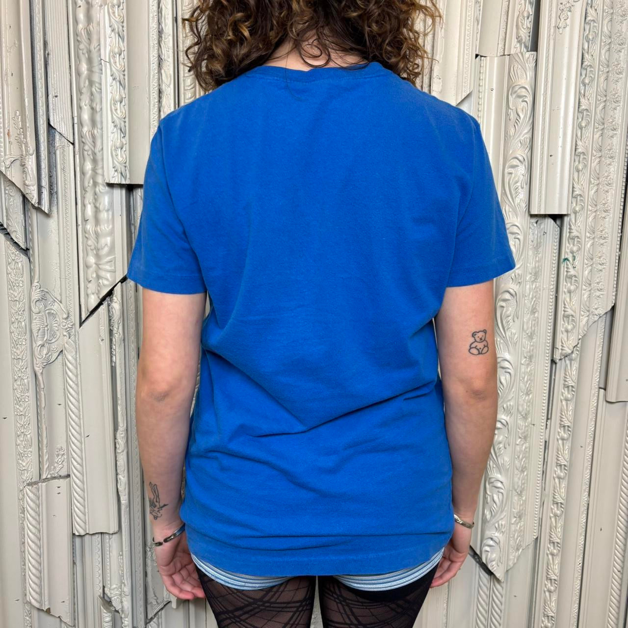 Hollister 100% cotton blue and orange “Spaced Out” tee