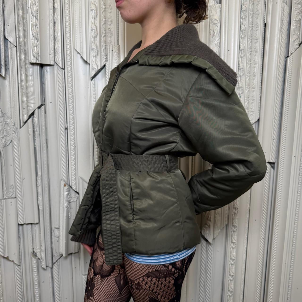 Canal Concept polyester army green puffer jacket