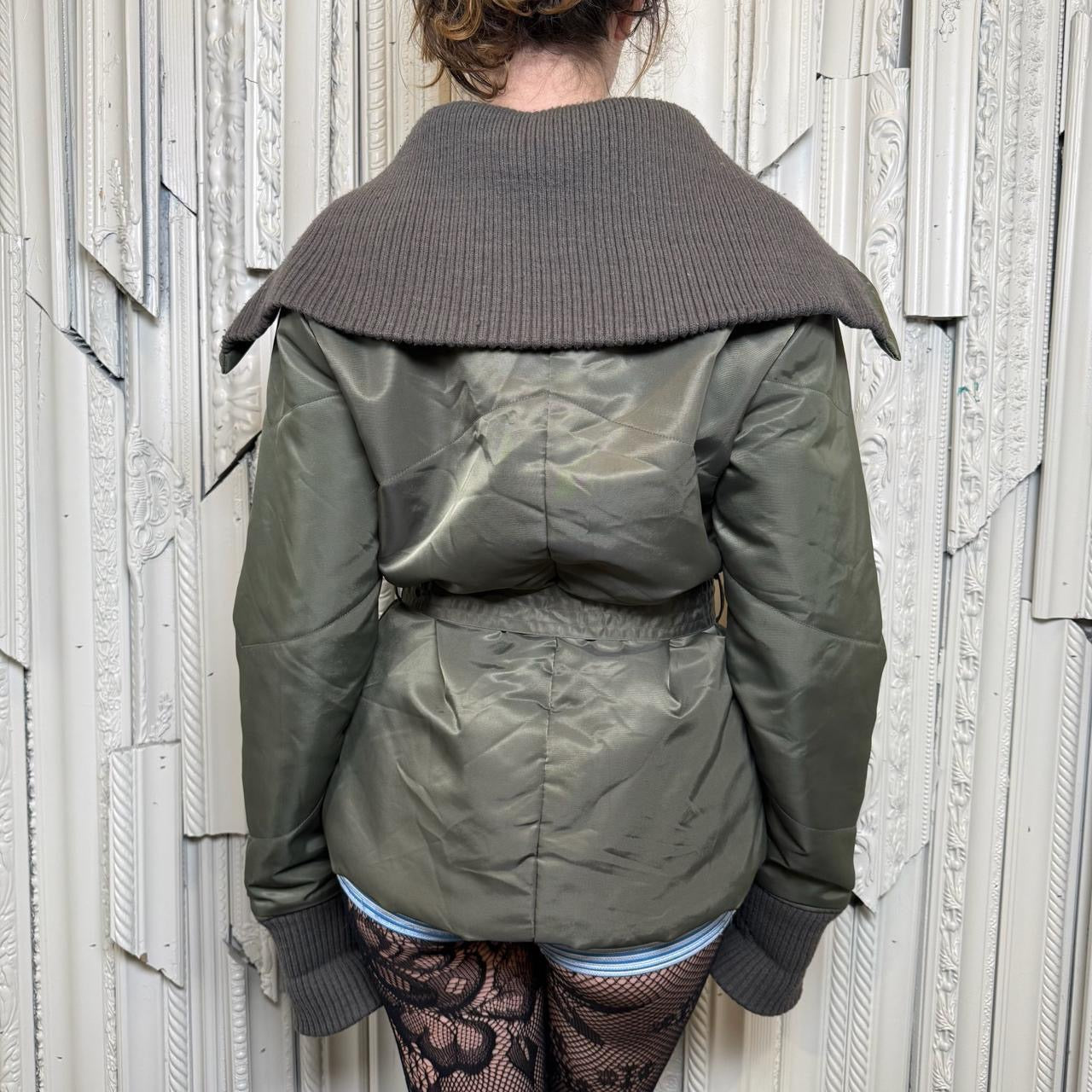 Canal Concept polyester army green puffer jacket
