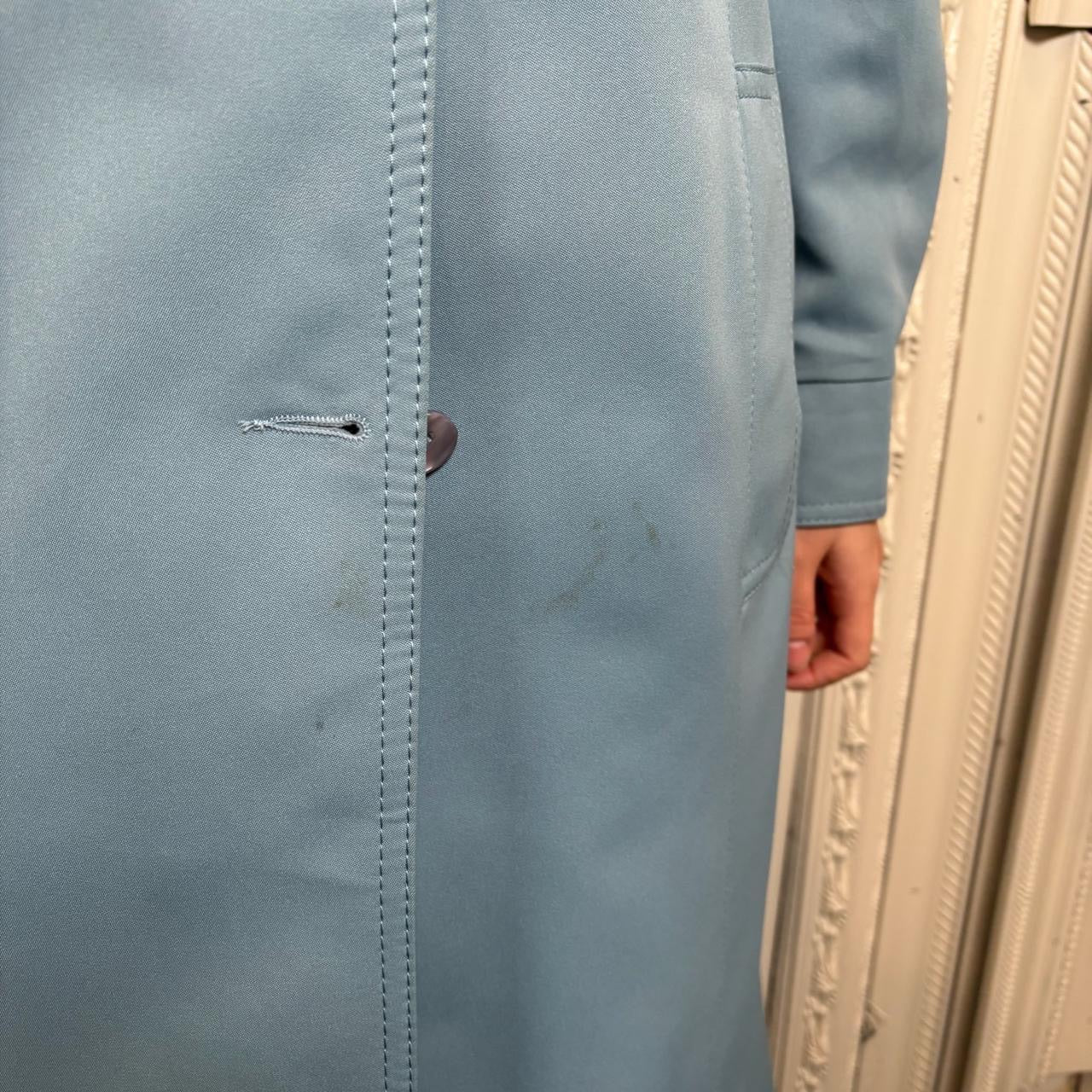Forecaster of Boston 60s Union made baby blue button down trench coat