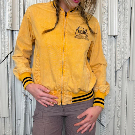 Reversible “Savage Warriors” yellow zip up jacket