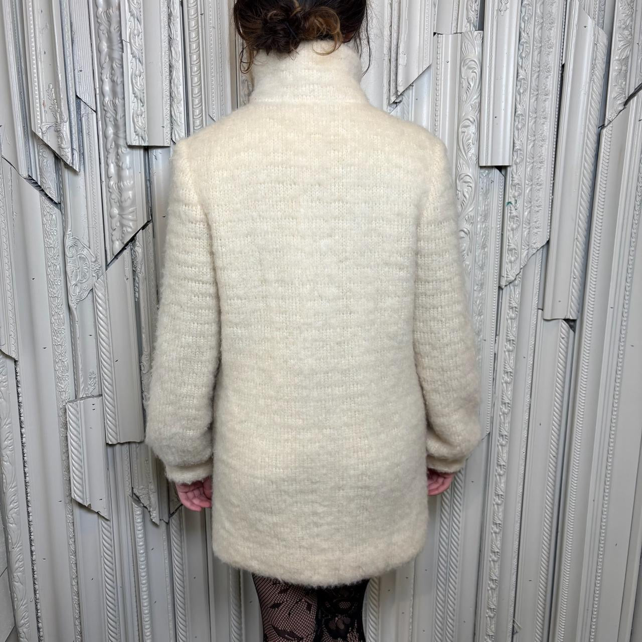 Hilda Ltd 60s 100% wool button down mock neck coat