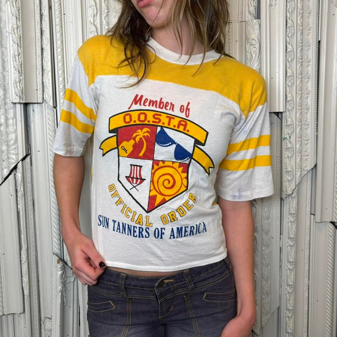 Jumbo Jersey “Member of official order sun tanners of America” Tee