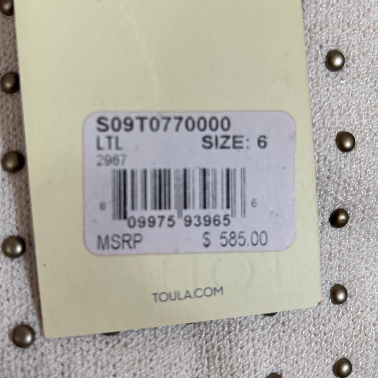 Toula deadstock wool/rayon blend cream and tan zip up jacket