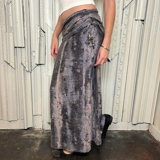 Athleta muted tone multi print maxi skirt