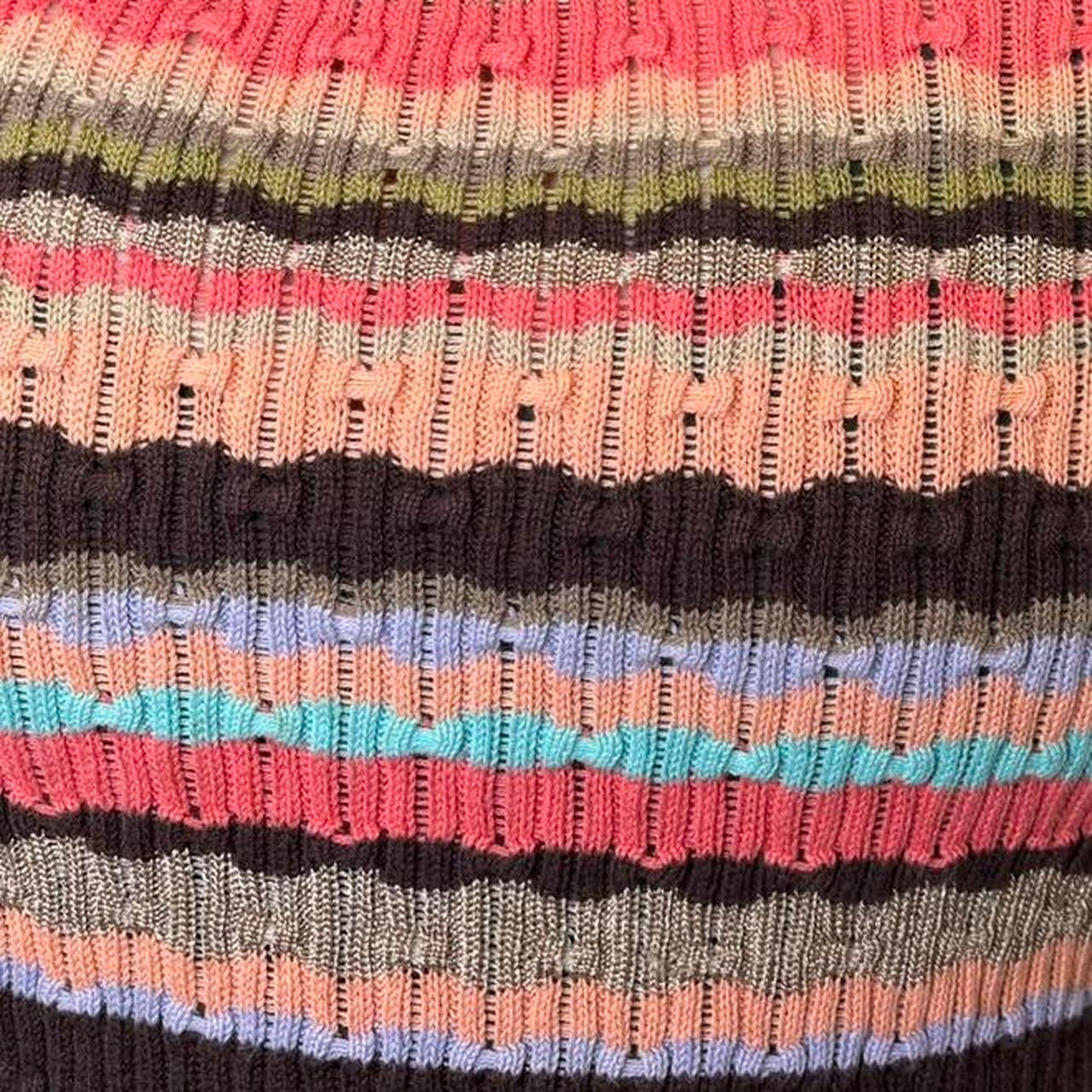 Liz Caliborne multicolor striped scoop neck sweater