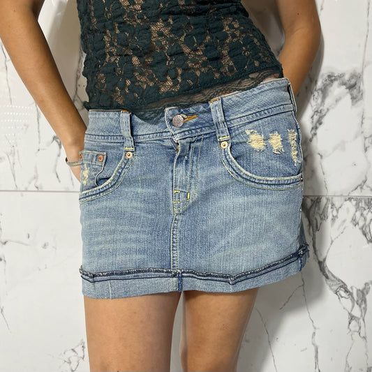 Refuge y2k denim mini skirt