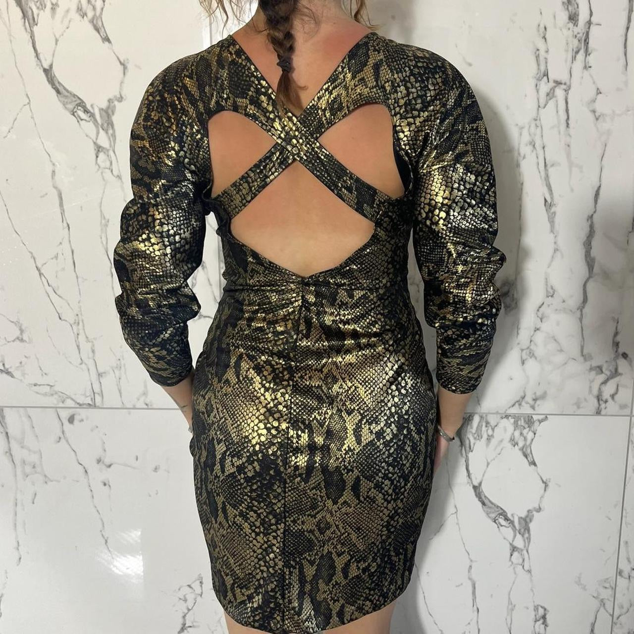 L.A. Glo snake print bodycon dress