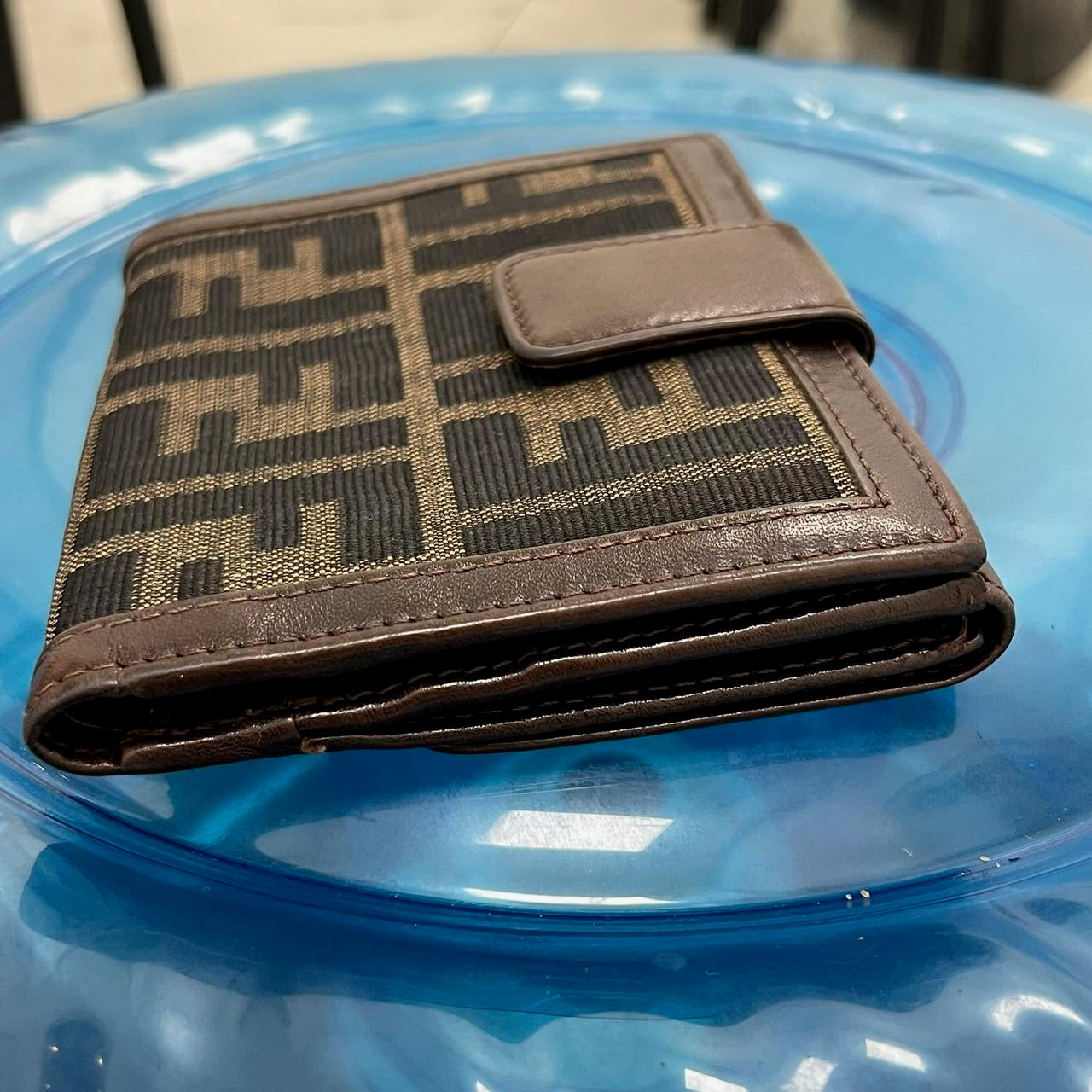 Vintage Fendi classic brown zucca print wallet