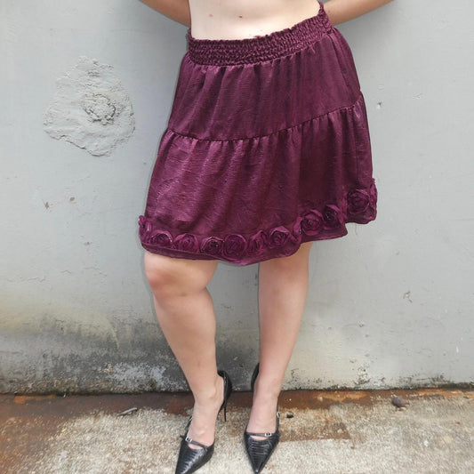 Rhapsody Purple polyester mini skirt