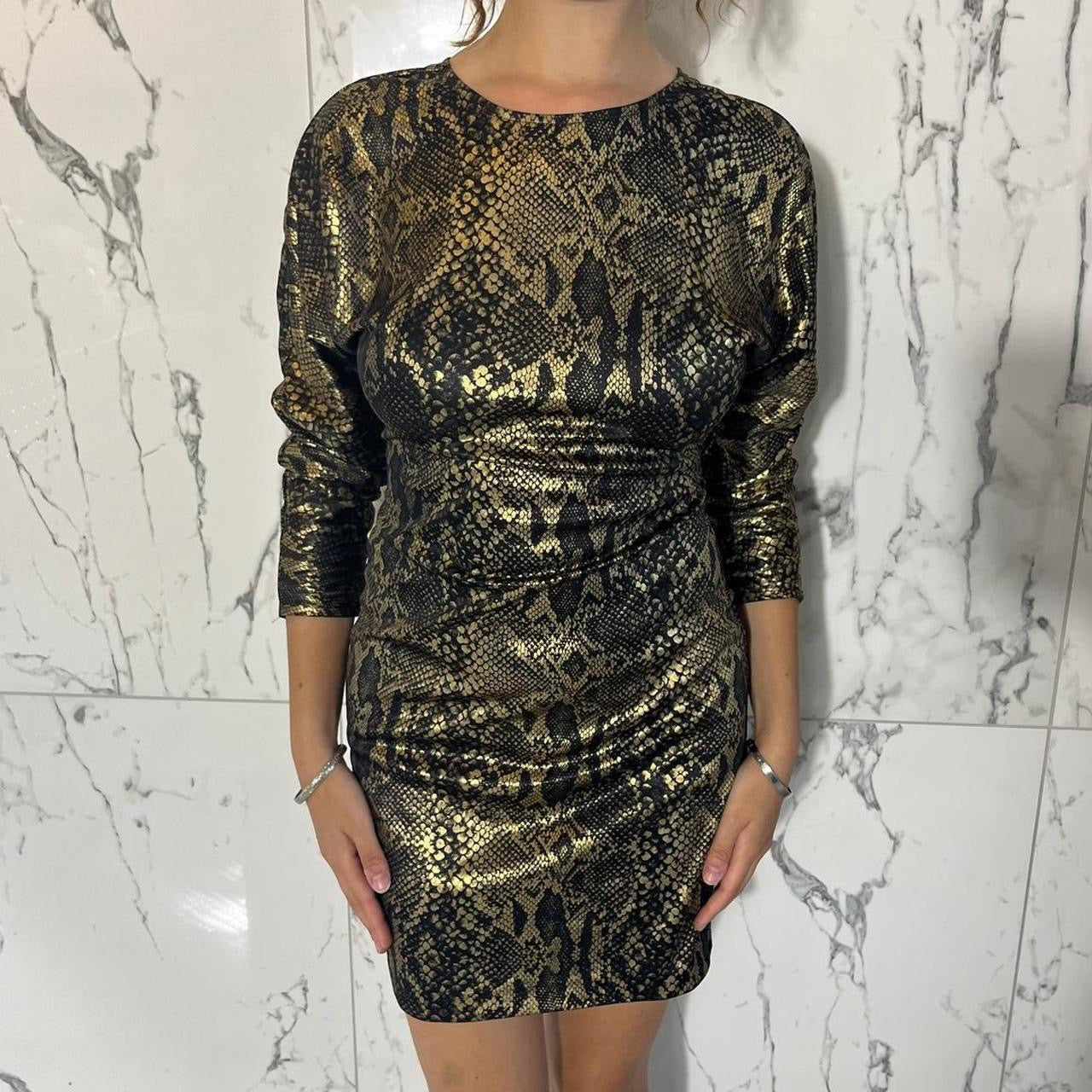 L.A. Glo snake print bodycon dress