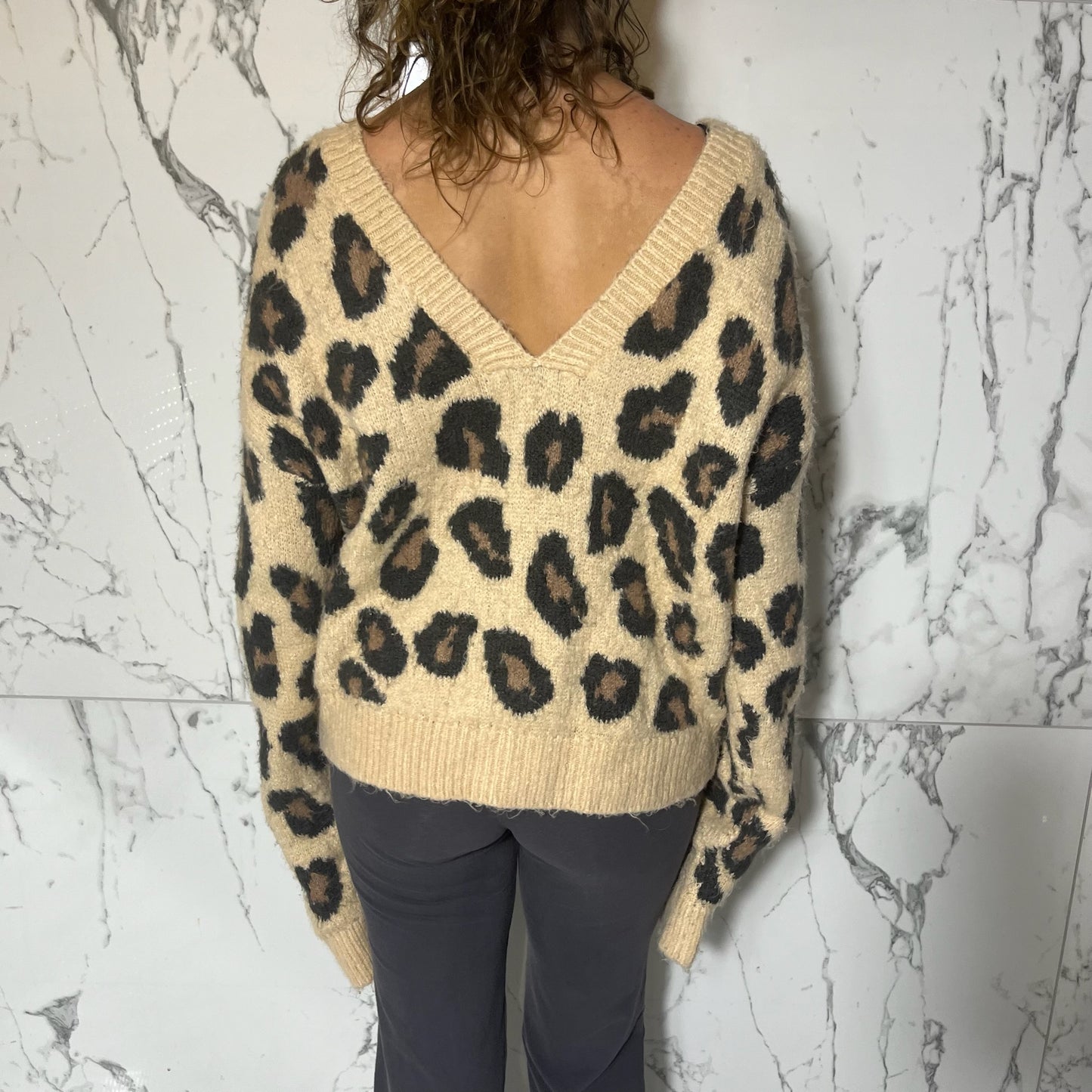 VS Pink tan leopard print sweater