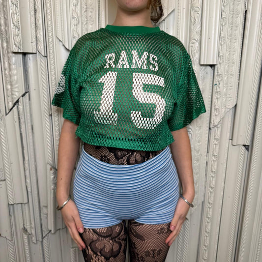 Fab Knit vintage green cropped jersey