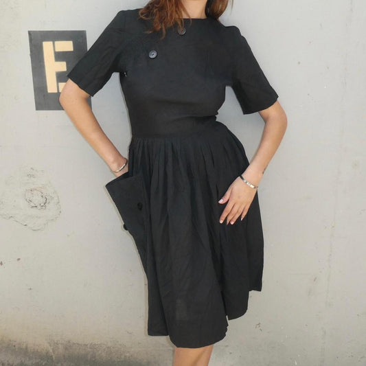 Pat Prank Vintage black knee length dress