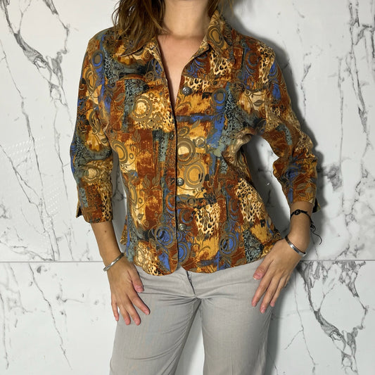 Mirror Image multi color and print quarter sleeve light weight jacket