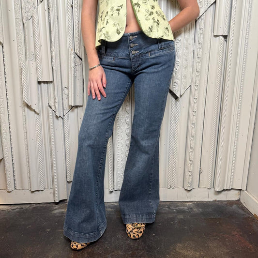 Fire Jeans Y2K low rise wide flare jeans