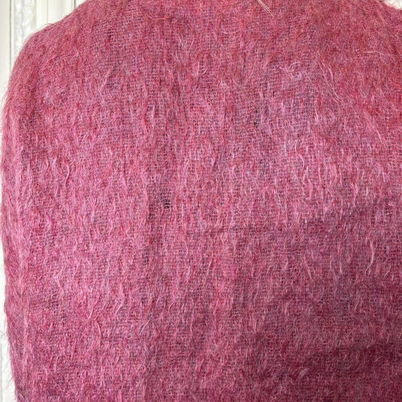 Andrew Stewart 60s mohair/wool blend pink long cardigan