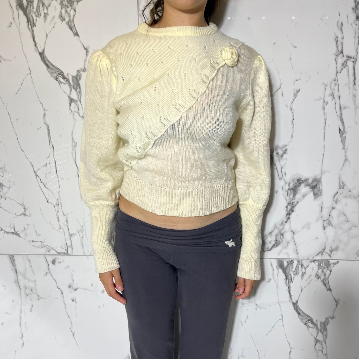 Skiva vintage 80s cream sweater