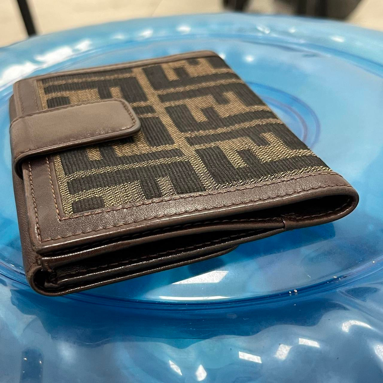 Vintage Fendi classic brown zucca print wallet