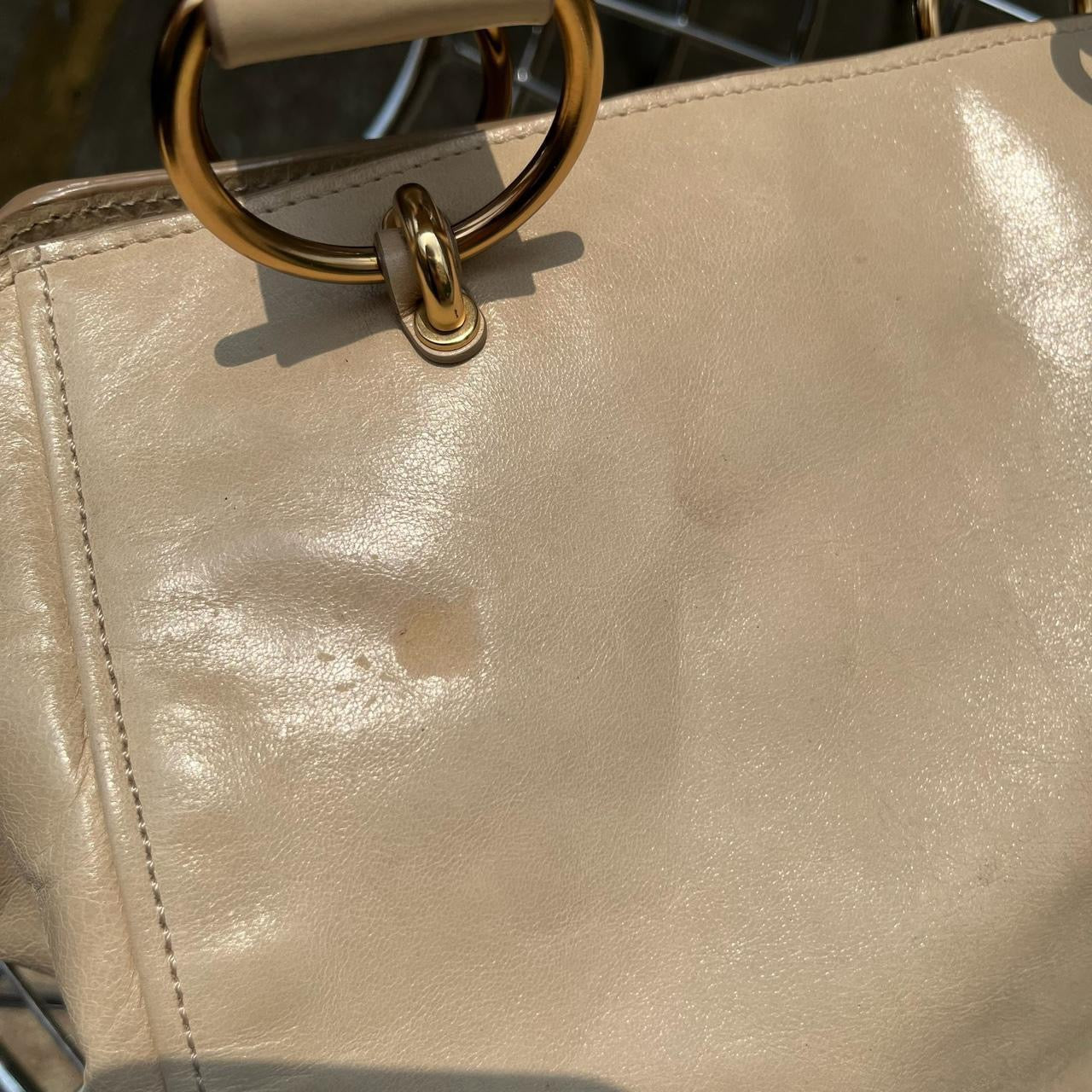 See by Chloé Light cream hand bag with brass gold hardware