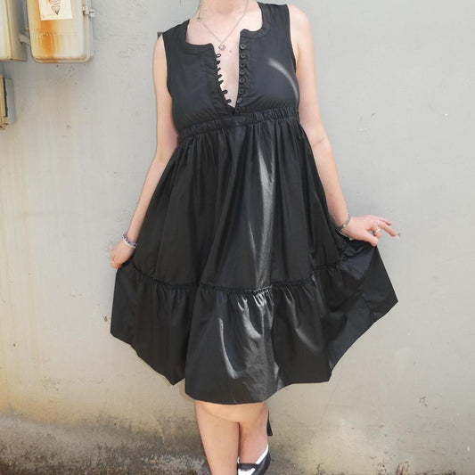 Allie Bloo 2000s black baby doll dress