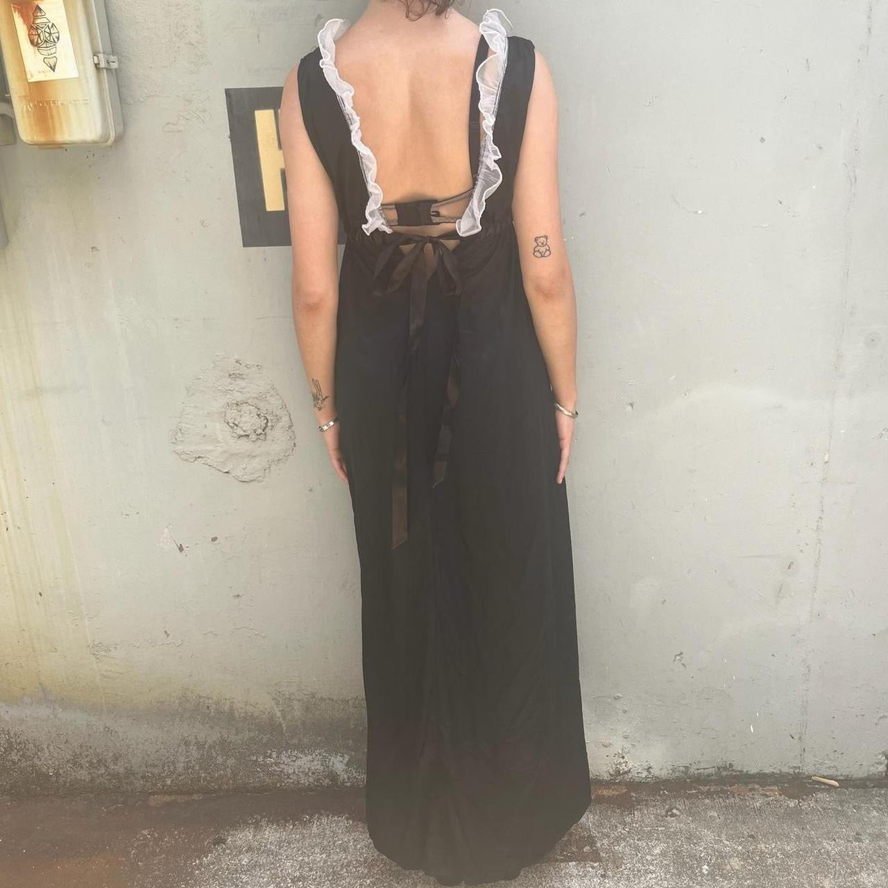 Vintage black lingerie maxi dress