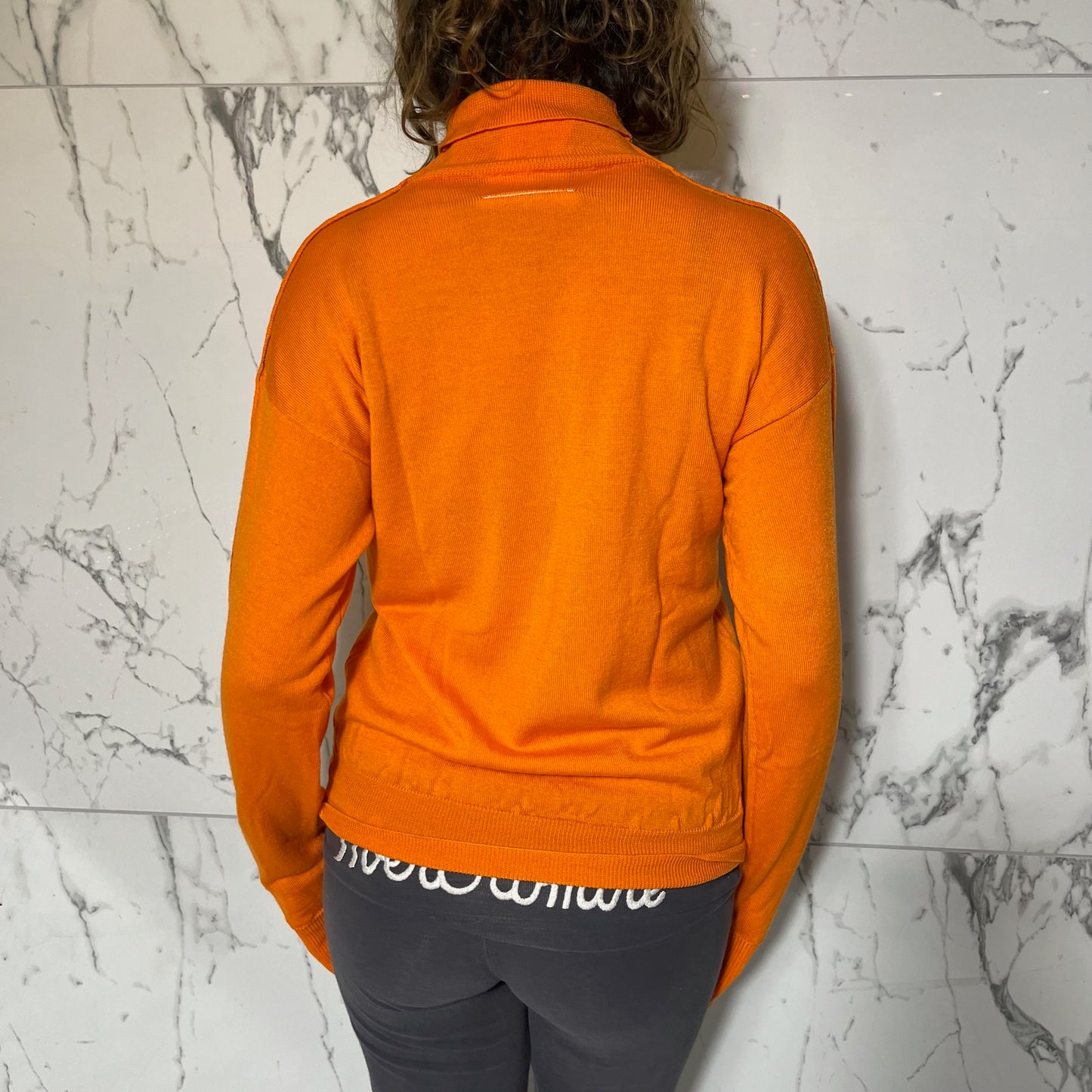 MM6 Maison Margiela orange turtleneck sweater