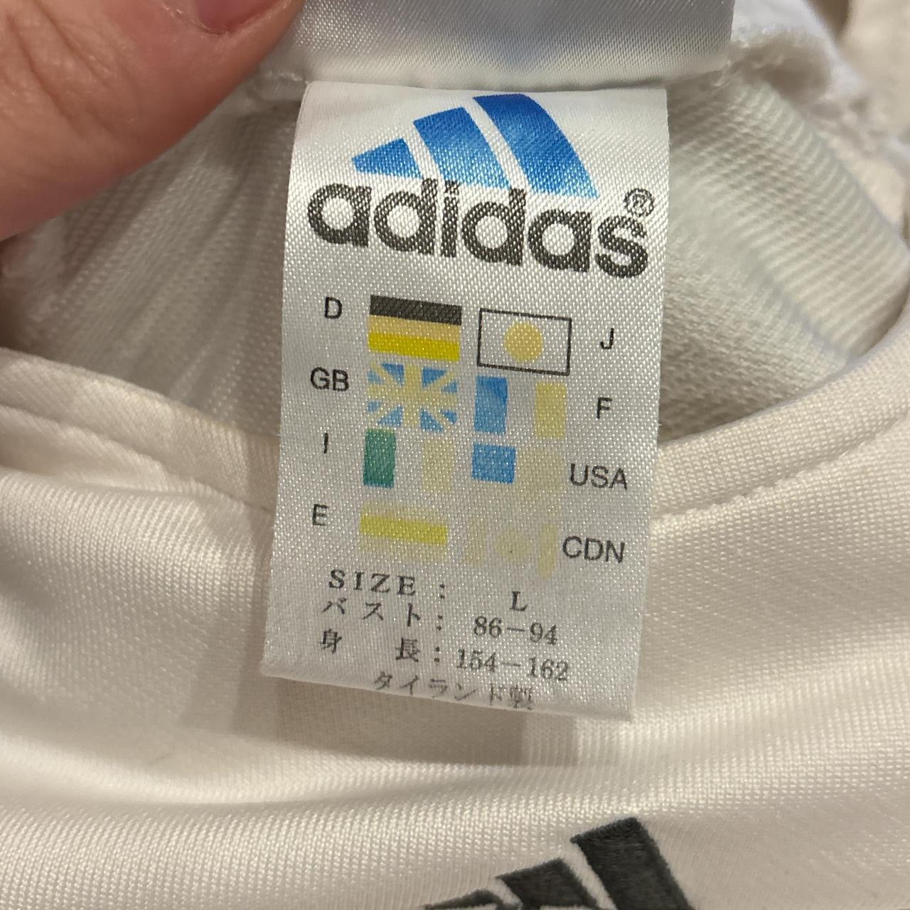 Adidas green,white and yellow sporty tee with zipper detail