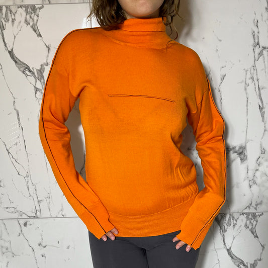 MM6 Maison Margiela orange turtleneck sweater