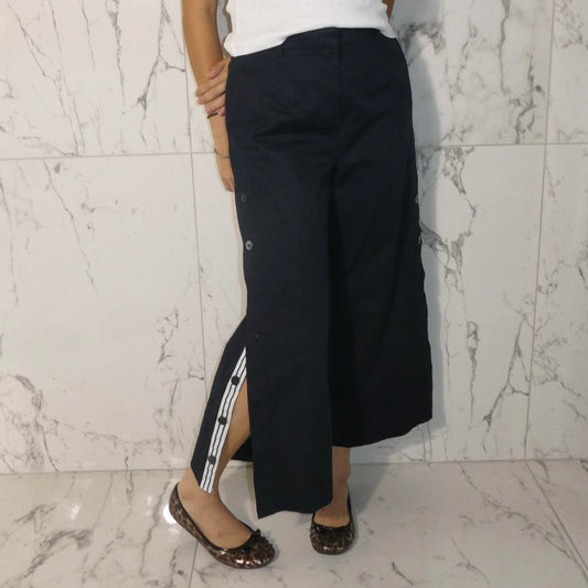 Worth NY wide leg navy gauchos