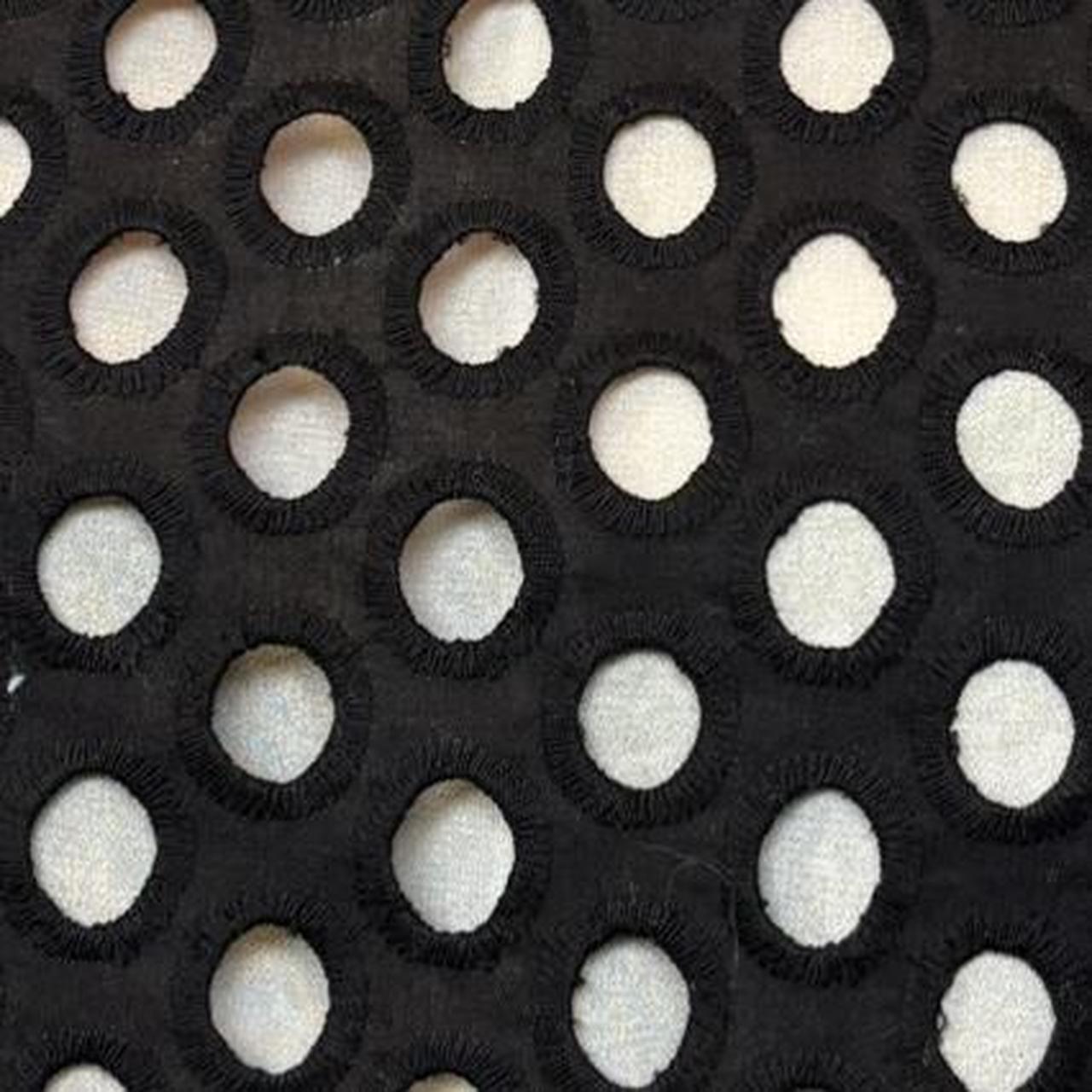 Forever 21 black and white double lined polka dot sleeveless blouse